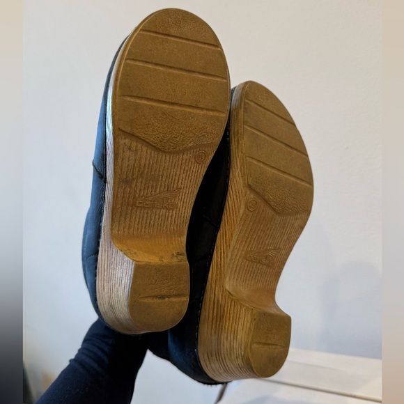 Dansko Maria clog black suede booties boots size 39 - Picture 4 of 5